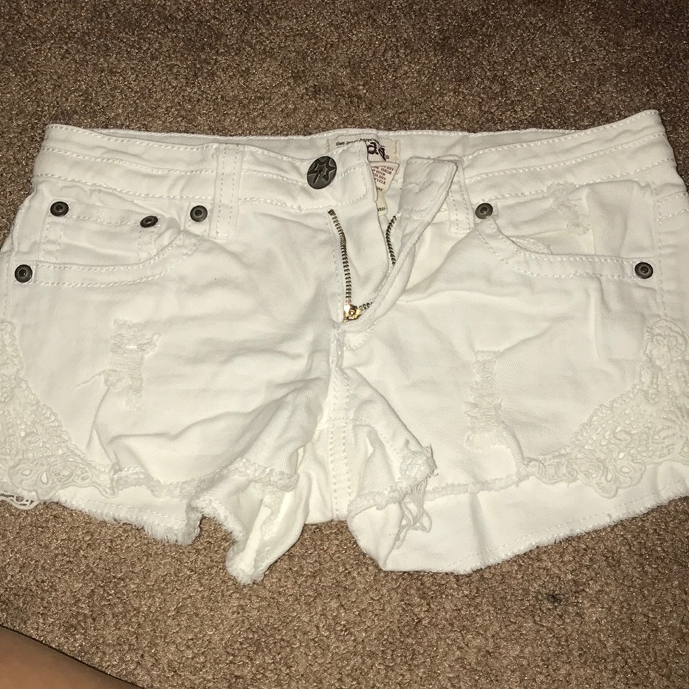 White booty shorts!